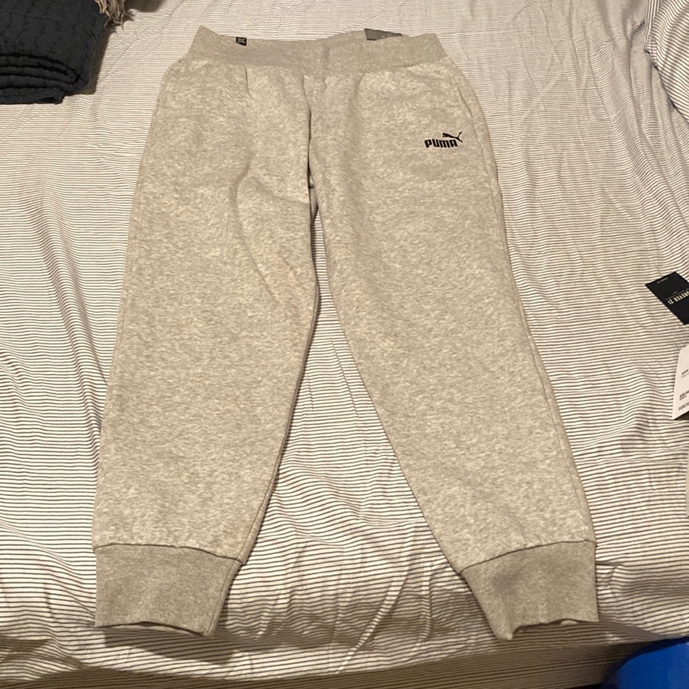 Gray Puma Sweatpants.